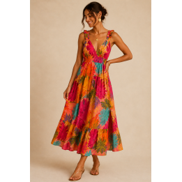 Multicolor Floral Maxi Dress