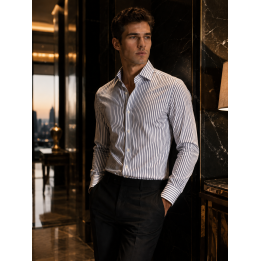 Chemise rayée luxe