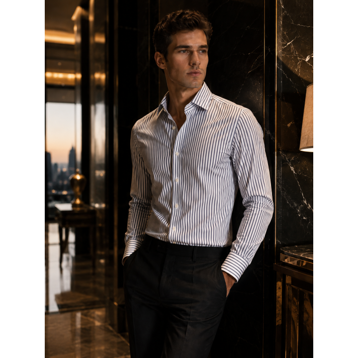 Chemise rayée luxe